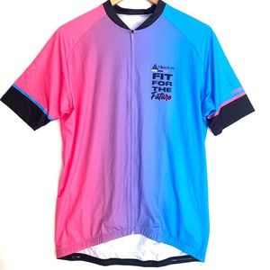 (A7) NEW Hikenture Cycling Jersey Short Sleeve Top, Full Zipper, Sz Large, NWOT‎
